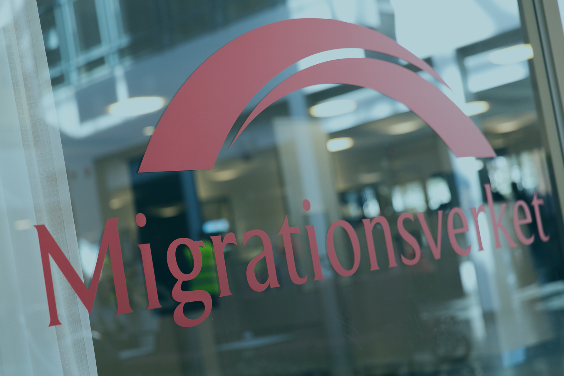 Entrélogga Migrationsverkets huvudkontor.